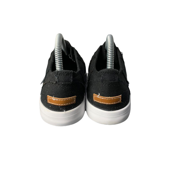 Black Canvas Slip-On Sneakers Womens Size 9 - Picture 3 of 8